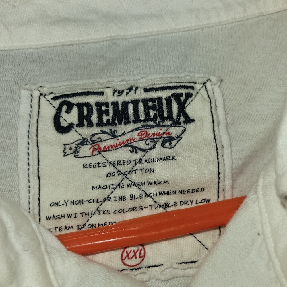 Cremieux White Collar Men's Tshirt - Picture 2 of 9